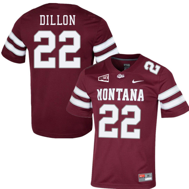 Montana Grizzlies #22 Terry Dillon College Football Jerseys,Uniforms Stitched Sale-Maroon